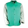 Magid SparkGuard 1830LS Green Flame Resistant Standard Weight Jacket with Grey Leather Sleeves, L 1830LS-L